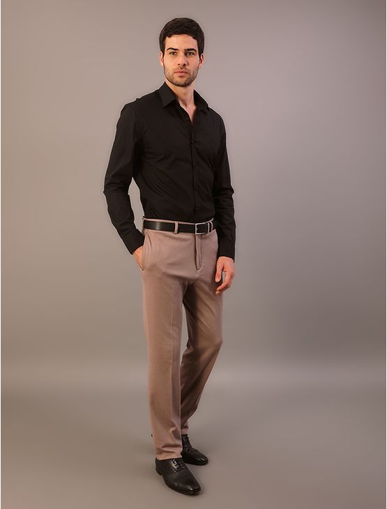 Camisa de Manga Longa Masculina Regular Estampa Ck Bordada Calvin Klein – Preto
