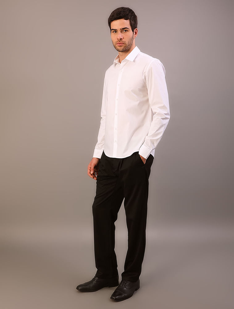 Camisa Manga Longa Slim Cannes Básica Essential - Branco 2